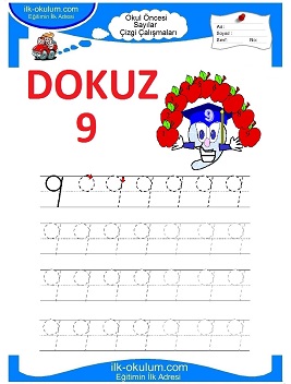 Çocuklar İçin Çizgi Çalışma Sayfaları 